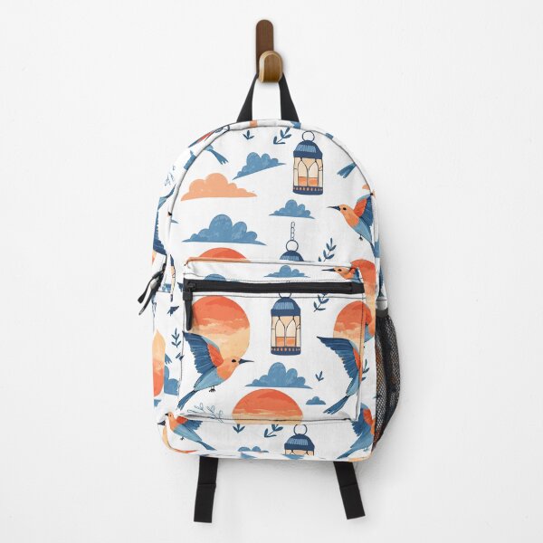 Item preview, Seamless Exotic Bird Pattern with Sunset and Clouds designed and sold by CreativebyTKK.