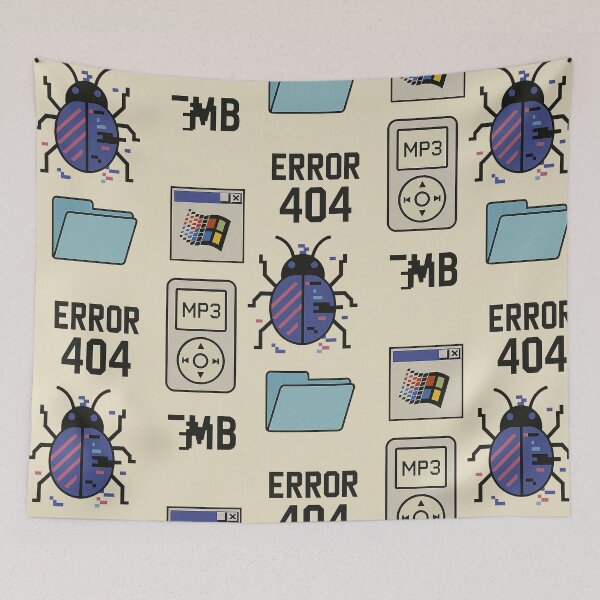 Item preview, Y2K Cyber Retro Phone Case – MP3, Error 404, Pixel Bug & Windows Icons Aesthetic designed and sold by HAFIZ-DP.