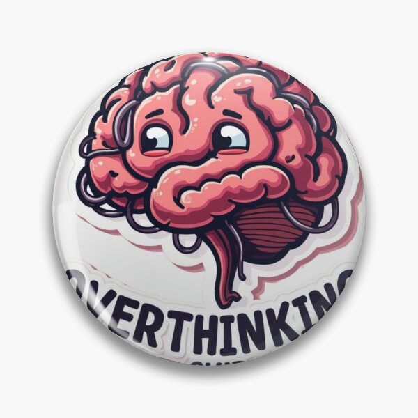 Item preview, Overthinking Club Sticker – Anxiety Humor Relatable Design Ultra Gift Drop: Summer Edition designed and sold by Imaginarium of Chaos falcon88 .