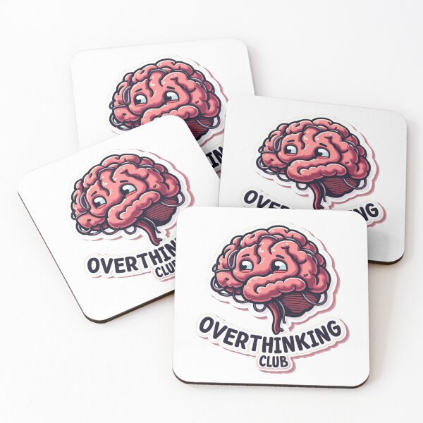 Item preview, Overthinking Club Sticker – Anxiety Humor Relatable Design Ultra Gift Drop: Summer Edition designed and sold by Imaginarium of Chaos falcon88 .