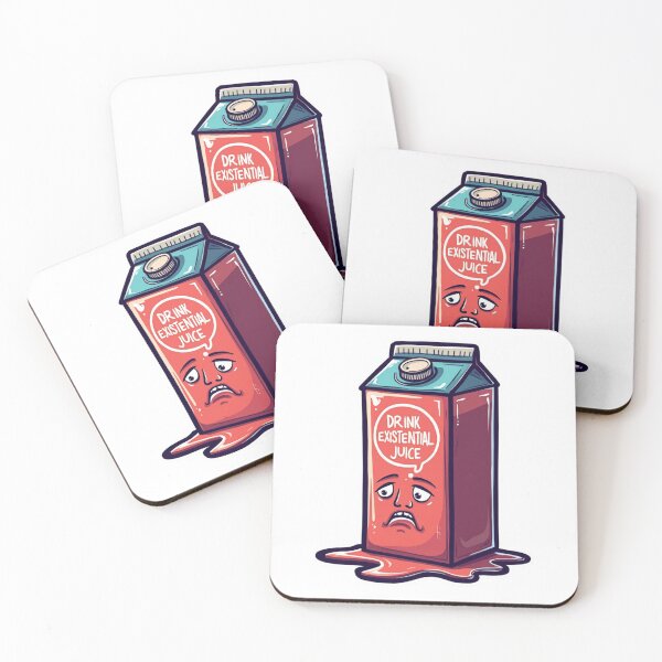 Item preview, Existential Juice Sticker – Absurd Cartoon Humor Vibes Ultra Gift Drop: Summer Edition designed and sold by Imaginarium of Chaos falcon88 .