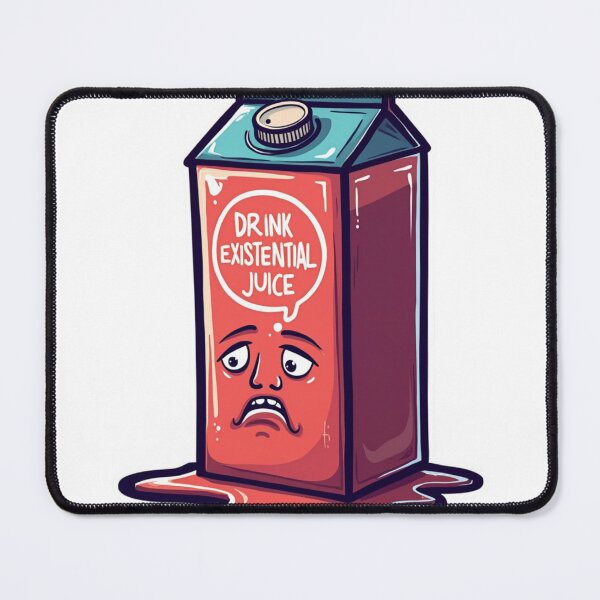 Item preview, Existential Juice Sticker – Absurd Cartoon Humor Vibes Ultra Gift Drop: Summer Edition designed and sold by Imaginarium of Chaos falcon88 .