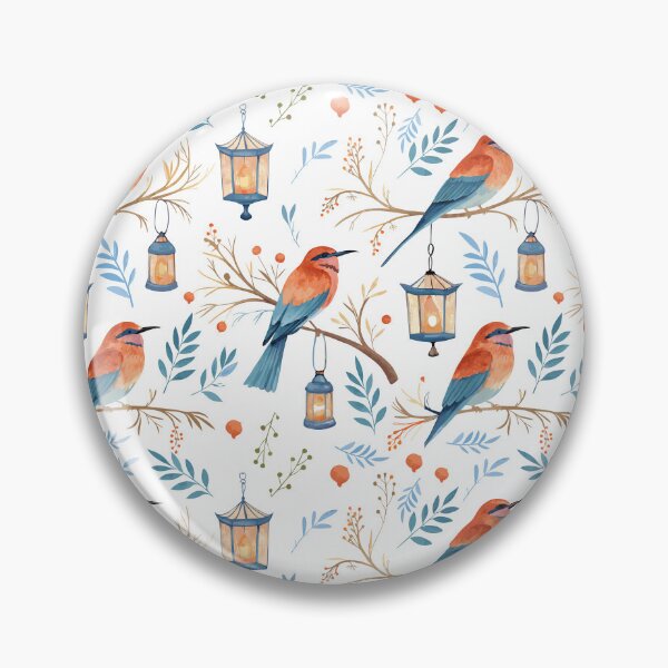 Item preview, Seamless Exotic Bird Pattern with Sunset and Clouds, designed and sold by CreativebyTKK.