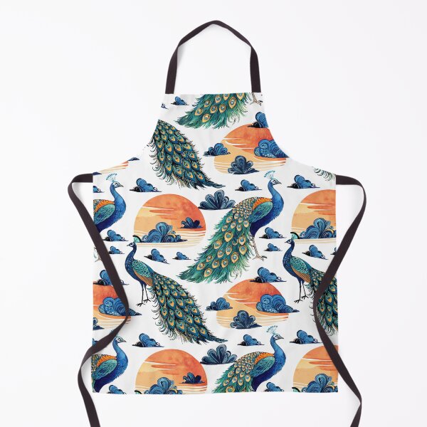 Item preview, Seamless peacock Pattern with Sunset and Clouds designed and sold by CreativebyTKK.