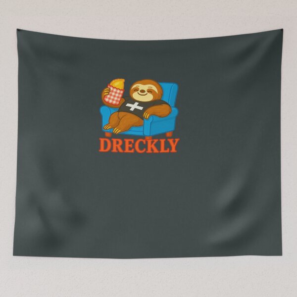 Item preview, Dreckly Cornish sloth  designed and sold by PiskieChicGifts.