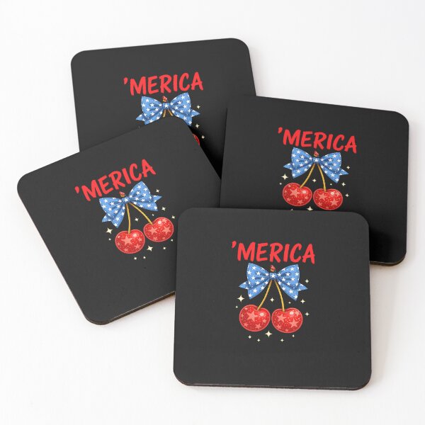 Artikelvorschau, _Merica Coquette Bow Kirschen 4. Juli USA Flagge Patriotisch entworfen und verkauft von facegm.