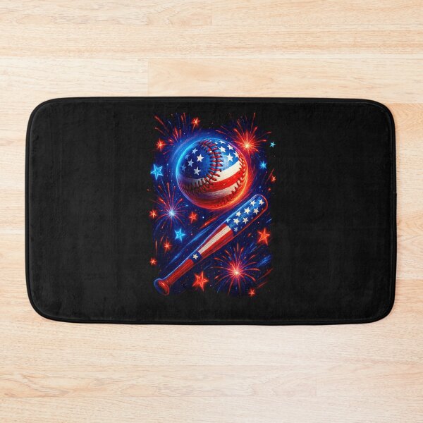 Item preview, 4th Of July American Flag Fireworks Baseball Softball Lover designed and sold by facegm.
