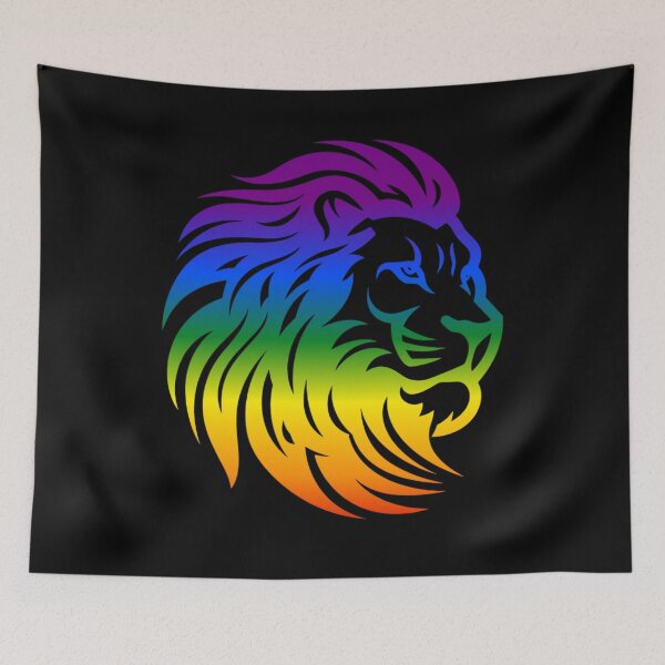 Item preview, Rainbow Lion Head, Classic pride flag graphic, Motivational, Inspirational, Powerful, Strong, Wild, Animal, Lion, Big Cat, LGBTQ designed and sold by PrideBeProud.
