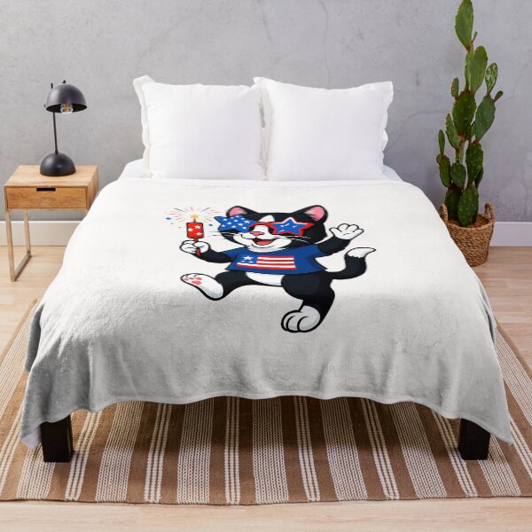 Item preview, 4th Of July Cat and Fireworks Design for Men Women Kids designed and sold by facegm.