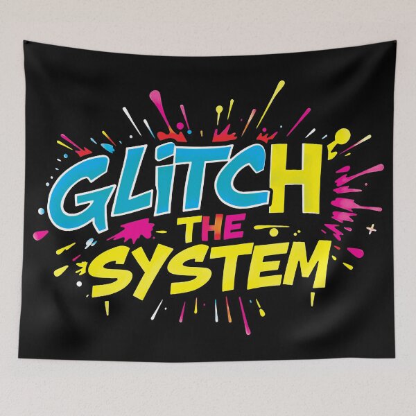 Item preview, GLITCH THE SYSTEM – Cyberpunk Street Art Design designed and sold by BrushRushX.