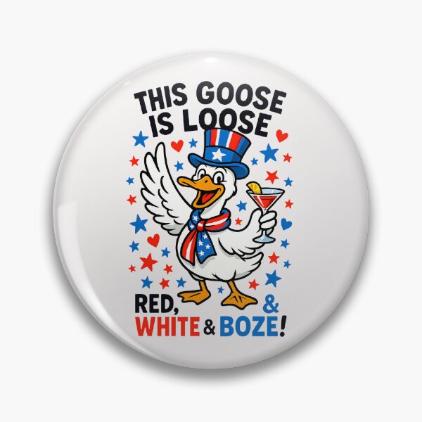 Item preview, 4th Of July This Goose Is Loose Red White Boze Goose designed and sold by facegm.