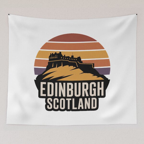 Item preview, Edinburgh Castle Retro Sunset – Vintage Scotland Souvenir designed and sold by pod24.