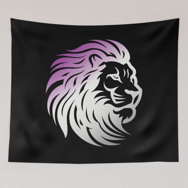 Item preview, Rainbow Lion Head, Asexual pride flag graphic, Motivational, Inspirational, Powerful, Strong, Wild, Animal, Lion, Big Cat, LGBTQ designed and sold by PrideBeProud.