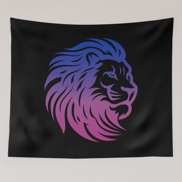 Item preview, Rainbow Lion Head, Bisexual pride flag graphic, Motivational, Inspirational, Powerful, Strong, Wild, Animal, Lion, Big Cat, LGBTQ designed and sold by PrideBeProud.