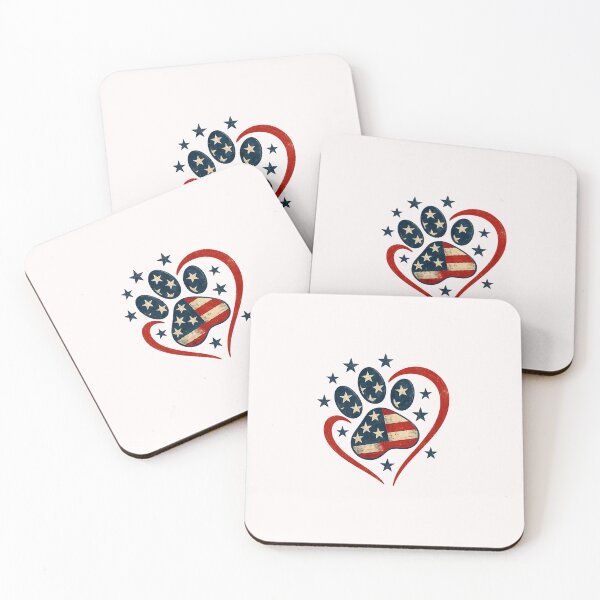Item preview, American Flag Patriotic Dog & Cat Paw Print 4th Of July designed and sold by facegm.