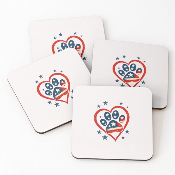 Item preview, American Flag Patriotic Dog & Cat Paw Print 4th Of July designed and sold by facegm.