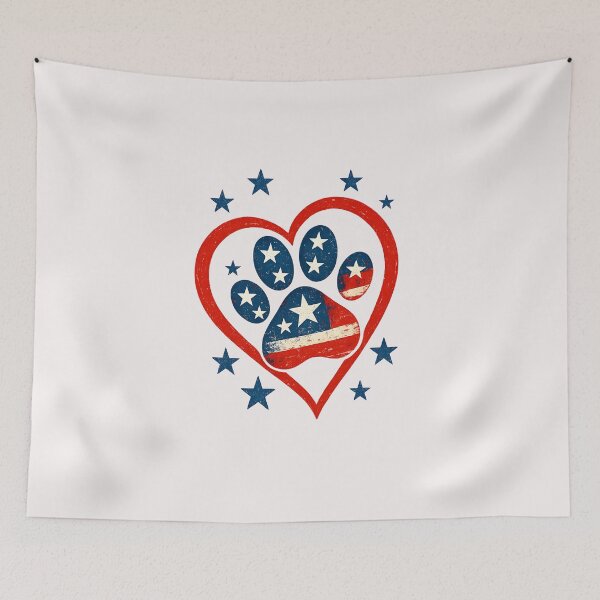 Item preview, American Flag Patriotic Dog & Cat Paw Print 4th Of July designed and sold by facegm.