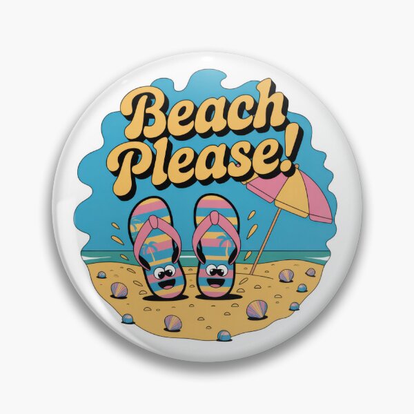 Item preview, Beach Please – Funny Summer Flip Flops Design designed and sold by EpicMediaShop.