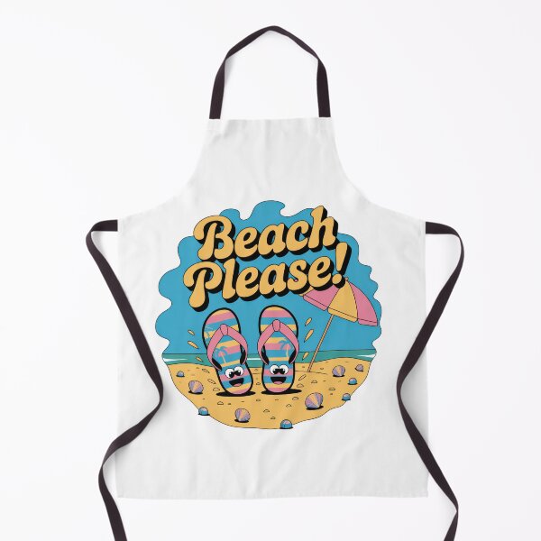 Item preview, Beach Please – Funny Summer Flip Flops Design designed and sold by EpicMediaShop.