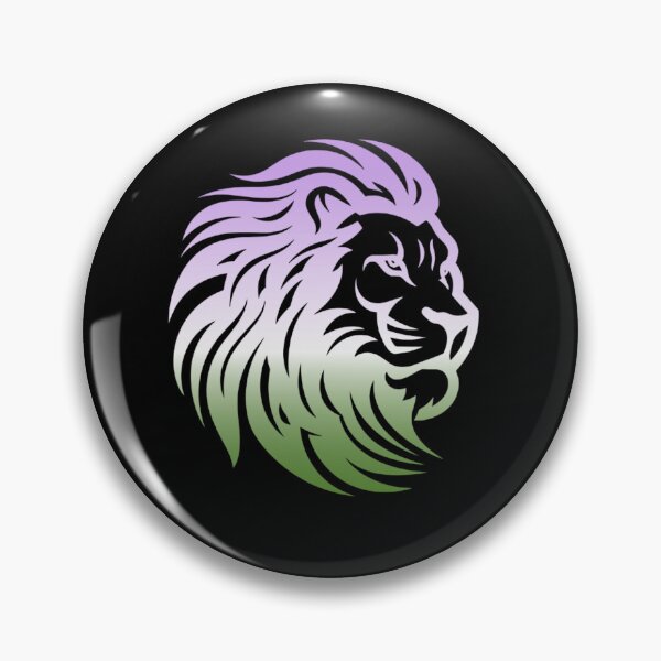 Item preview, Rainbow Lion Head, Genderqueer pride flag graphic, Motivational, Inspirational, Powerful, Strong, Wild, Animal, Lion, Big Cat, LGBTQ designed and sold by PrideBeProud.