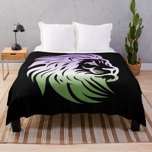 Item preview, Rainbow Lion Head, Genderqueer pride flag graphic, Motivational, Inspirational, Powerful, Strong, Wild, Animal, Lion, Big Cat, LGBTQ designed and sold by PrideBeProud.
