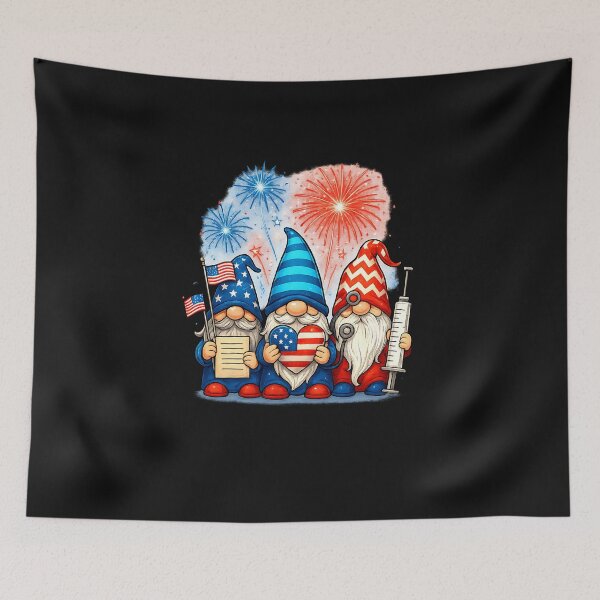 Item preview, American Gnomes Nurse 4th Of July Scrub Top Patriot Women  designed and sold by facegm.