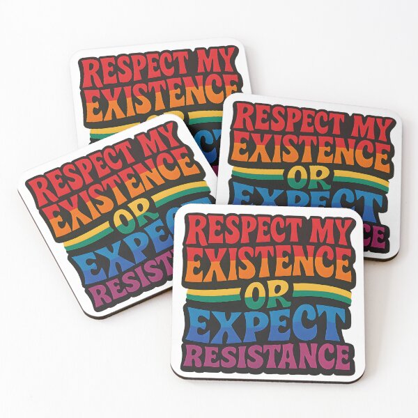 Item preview, Respect My Existence Or Expect Resistance – Bold Pride Typography designed and sold by Haus Of Sin.