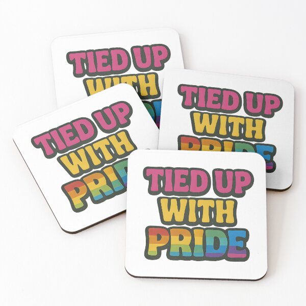 Item preview, Tied Up With Pride – Rainbow Text Design designed and sold by Haus Of Sin.