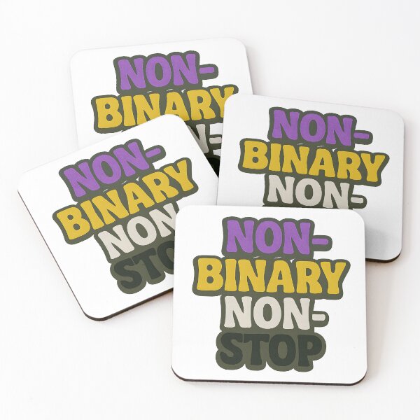 Item preview, Non Binary Non Stop – Bold Pride Typography designed and sold by Haus Of Sin.
