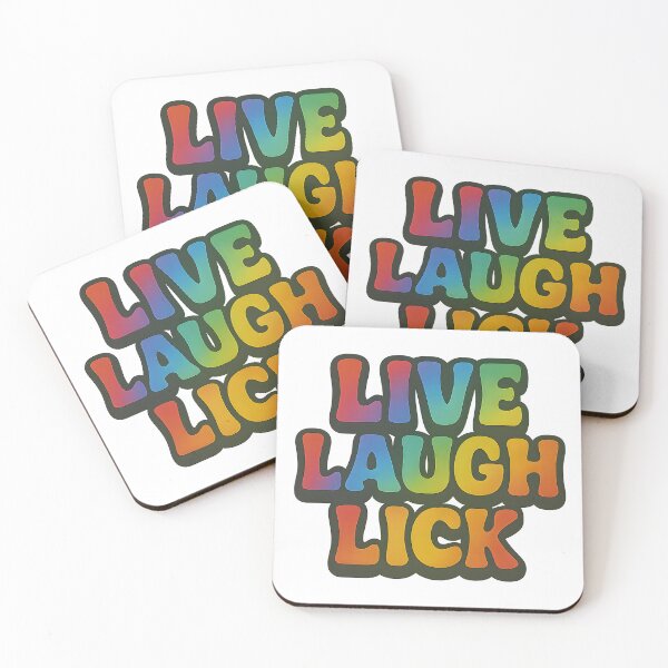 Item preview, Live Laugh Lick – Rainbow Pride Typography designed and sold by Haus Of Sin.