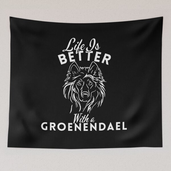 Item preview, Life Is Better With a Groenendael – Minimalist Belgian Shepherd Design designed and sold by GoodyPaws.