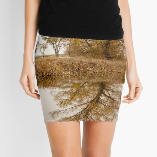 Reflection of a tree Mini Skirt