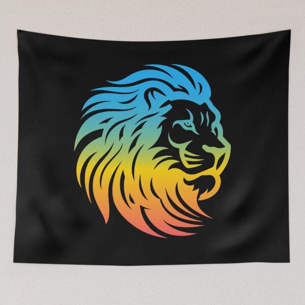 Item preview, Rainbow Lion Head, Pansexual pride flag graphic, Motivational, Inspirational, Powerful, Strong, Wild, Animal, Lion, Big Cat, LGBTQ designed and sold by PrideBeProud.