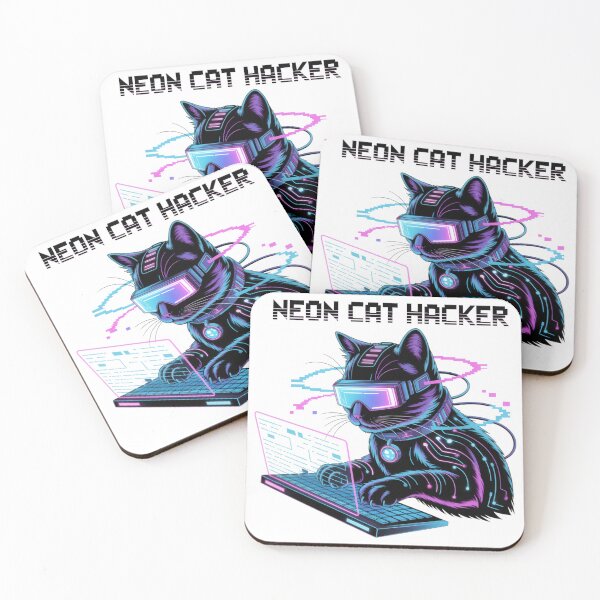 Item preview, Neon Cat Hacker – Cyberpunk Tech Kitty Design designed and sold by EpicMediaShop.