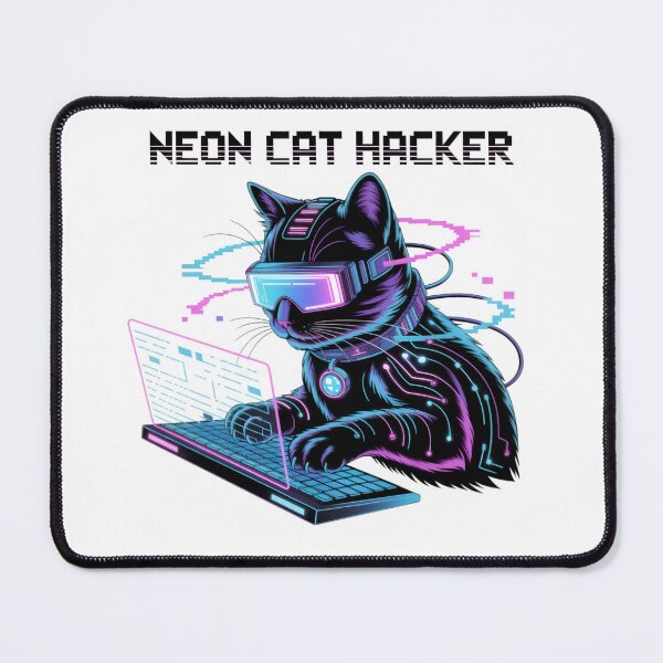 Item preview, Neon Cat Hacker – Cyberpunk Tech Kitty Design designed and sold by EpicMediaShop.
