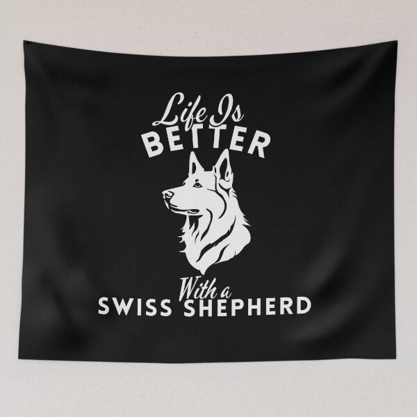 Item preview, Life Is Better With a Swiss Shepherd – Minimalist White Dog Design designed and sold by GoodyPaws.