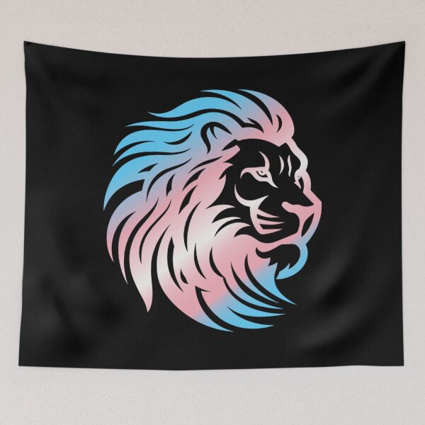 Item preview, Rainbow Lion Head, Transexual pride flag graphic, Motivational, Inspirational, Powerful, Strong, Wild, Animal, Lion, Big Cat, LGBTQ designed and sold by PrideBeProud.