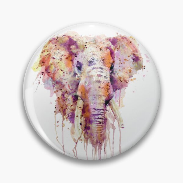 Item preview, Vivid Elephant Splash – Purple, Pink, Orange designed and sold by caracatita75.