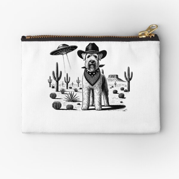 Item preview, Vintage Retro Soft Coated Wheaten Terrier UFO Western Country Wild West Dog Mom Dad designed and sold by Kimberley King Art  King Art.