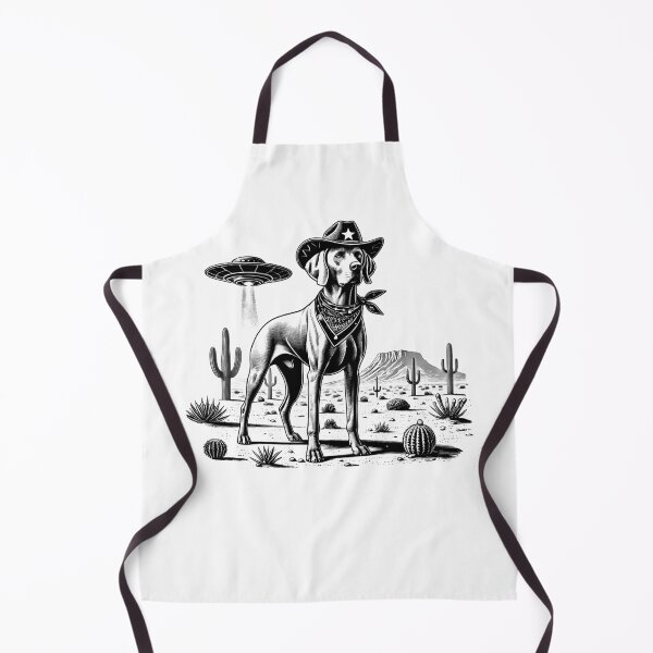Item preview, Vintage Retro Weimaraner UFO Western Country Wild West Dog Mom Dad designed and sold by Kimberley King Art  King Art.