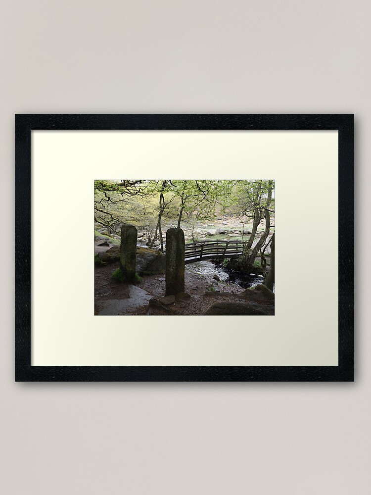 Alternate view of Padley Gorge Bridge Framed Art Print