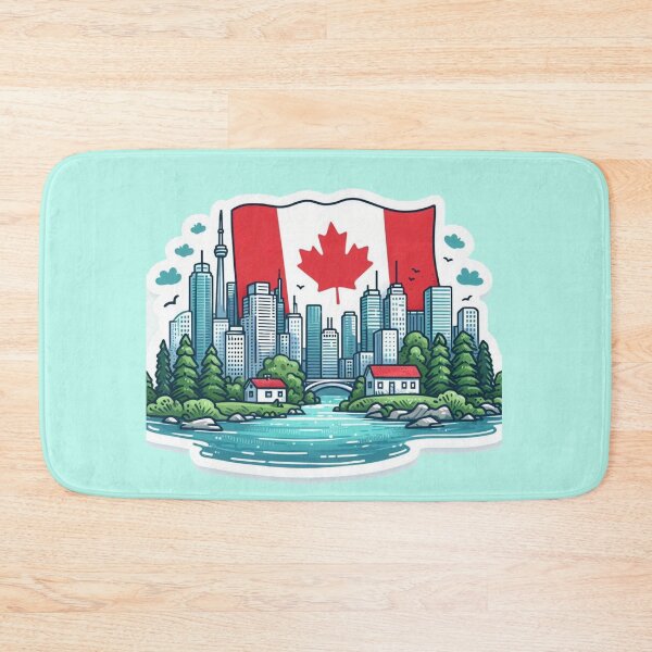 Item preview,  Broadview Toronto Skyline & Nature | Cute Canada Sticker Design,  designed and sold by PaintMeWorld.