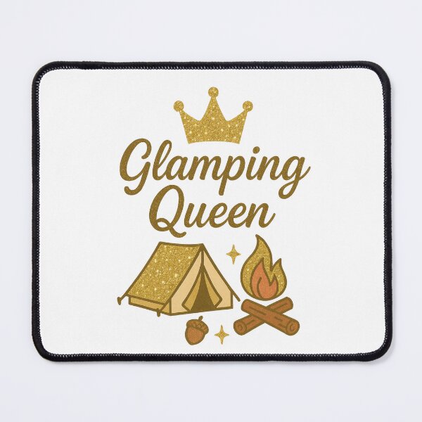 Item preview, Glamping Queen – Glittery Camping Design for Stylish Outdoor Lovers designed and sold by DJCApparel.