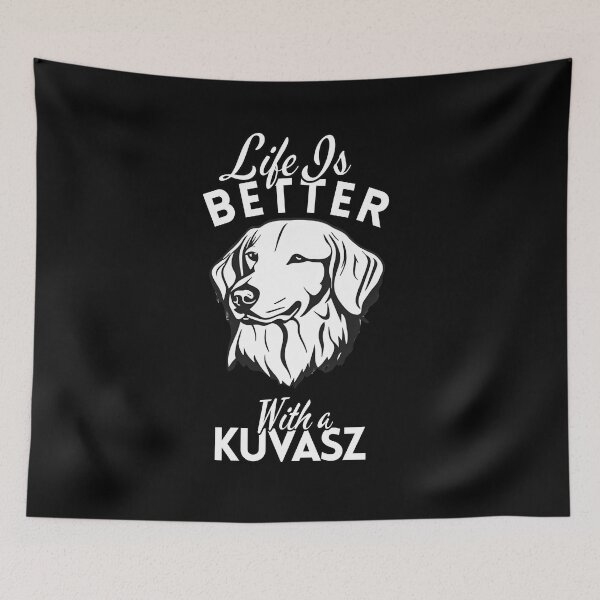 Item preview, Life Is Better With a Kuvasz – Minimalist Hungarian Shepherd Design designed and sold by GoodyPaws.