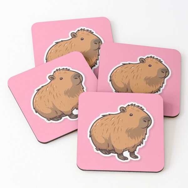 Item preview, Fluffy Cartoon Capybara Art designed and sold by Capybros.