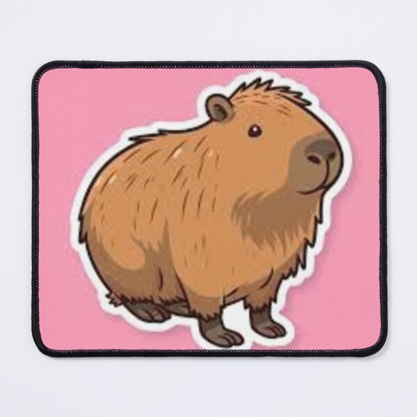 Item preview, Fluffy Cartoon Capybara Art designed and sold by Capybros.
