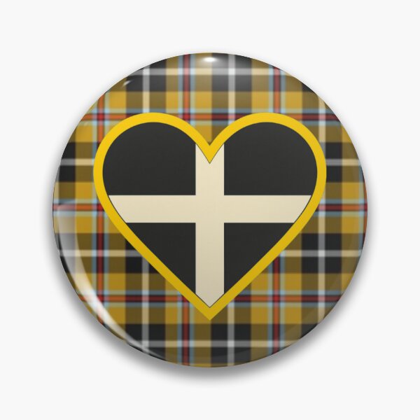 Item preview, Taditional Cornish tartan with Cornish flag heart designed and sold by PiskieChicGifts.
