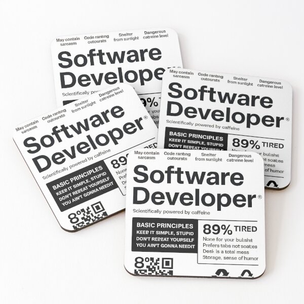 Item preview, SOFTWARE DEVELOPER LABEL  designed and sold by Uglyandcute.