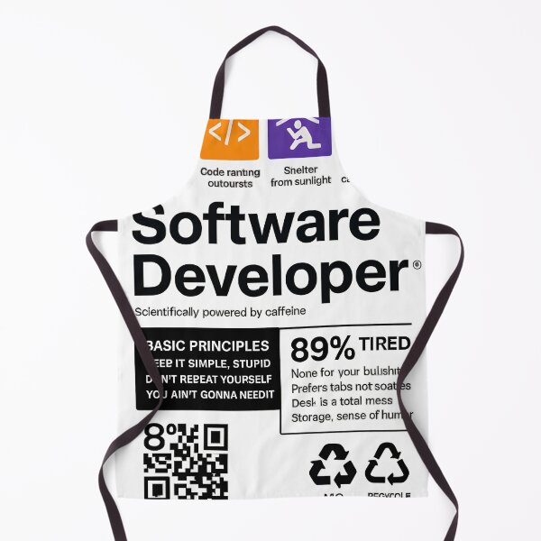 Item preview, SOFTWARE DEVELOPER LABEL  designed and sold by Uglyandcute.