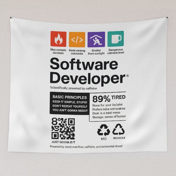 Item preview, SOFTWARE DEVELOPER LABEL  designed and sold by Uglyandcute.